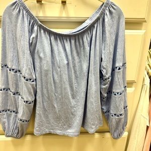 Lilly Pulitzer Blue off the shoulder top